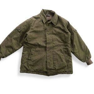 Heavy duty insulated khaki green canvas jacket